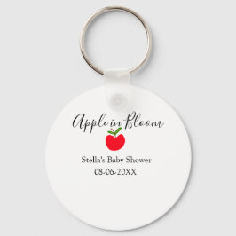 Apple in bloom baby shower red apple name date  キーホルダー