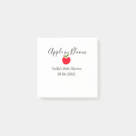 Apple in bloom baby shower red apple name date  ポストイット