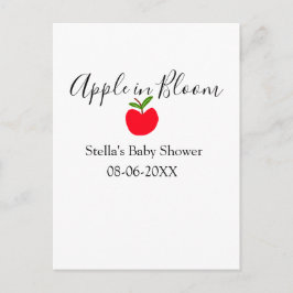 Apple in bloom baby shower red apple name date  ポストカード
