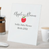 Apple in bloom baby shower red apple name date  台座サイン (インサイチュ)