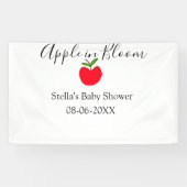 Apple in bloom baby shower red apple name date  横断幕 (横)