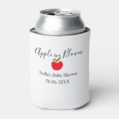 Apple in bloom baby shower red apple name date  缶クーラー (缶正面)