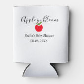 Apple in bloom baby shower red apple name date  缶クーラー (正面)
