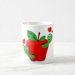 Apple in Love、白いマグカップ コーヒーマグカップ