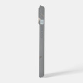 Apple iPhoneケース 世界地図 旅行 シルバーグレー iPhone 15ケース (左側面)