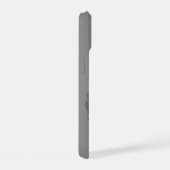 Apple iPhoneケース 世界地図 旅行 シルバーグレー iPhone 15ケース (右側面)