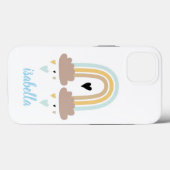 Apple iPhone 13ケース – レインボーハート形の雨 Case-Mate iPhoneケース (裏面 (横))