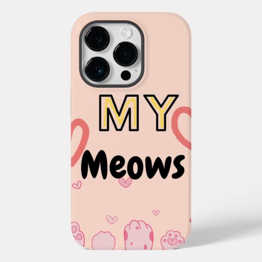 Apple iphone 14proケース子猫の手順 Case-Mate iPhoneケース (裏面)