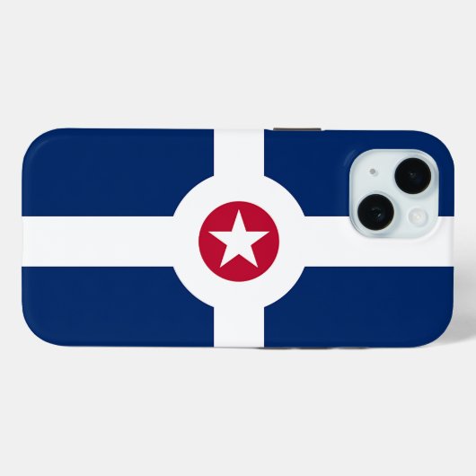 Apple iPhone 15ケースメイトとインディアナポリス国旗 Case-Mate iPhoneケース (裏面 (横))