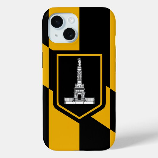 Apple iPhone 15 Case-Mate with Baltimore flag Case-Mate iPhoneケース (裏面)