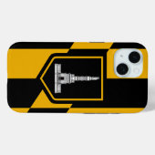 Apple iPhone 15 Case-Mate with Baltimore flag Case-Mate iPhoneケース (裏面 (横))