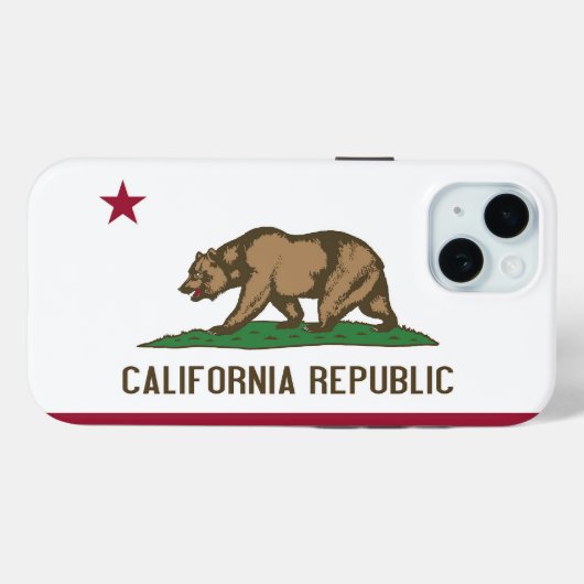 Apple iPhone 15 Case-Mate with California flag iPhoneケース (裏面 (横))