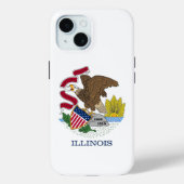 Apple iPhone 15 Case-Mate with Illinois flag Case-Mate iPhoneケース (裏面)