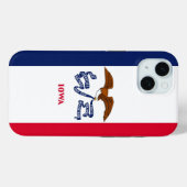 Apple iPhone 15 Case-Mate with Iowa flag Case-Mate iPhoneケース (裏面 (横))