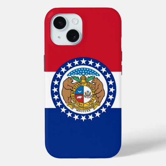 Apple iPhone 15 Case-Mate with Missouriフラグ iPhoneケース (裏面)
