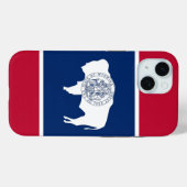 Apple iPhone 15 Case-Mate, Wyoming flag Case-Mate iPhoneケース (裏面 (横))