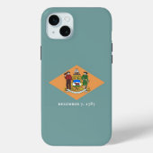 Apple iPhone 15 Plusケースメイト、デラウェア州旗 Case-Mate iPhoneケース (裏面)