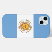 Apple iPhone 15 Plus ケース アルゼンチンの旗 Case-Mate iPhoneケース (裏面 (横))