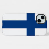 Apple iPhone 15 Plus ケース フィンランド国旗 (裏面横)