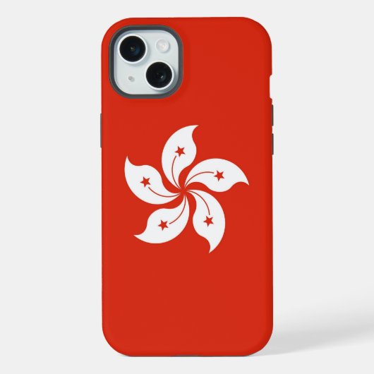 Apple iPhone 15 Plus ケース 香港の旗 (裏面)