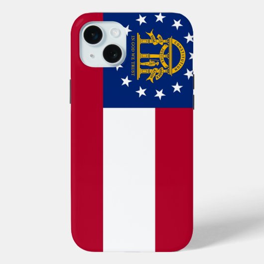 Apple iPhone 15 Plus Case-Mate，ジョージア州旗 Case-Mate iPhoneケース (裏面)