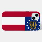 Apple iPhone 15 Plus Case-Mate，ジョージア州旗 Case-Mate iPhoneケース (裏面 (横))