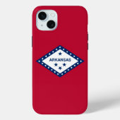 Apple iPhone 15 Plus Case-Mate、Akansas国旗 Case-Mate iPhoneケース (裏面)