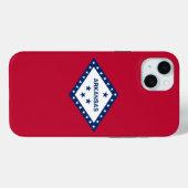 Apple iPhone 15 Plus Case-Mate、Akansas国旗 Case-Mate iPhoneケース (裏面 (横))