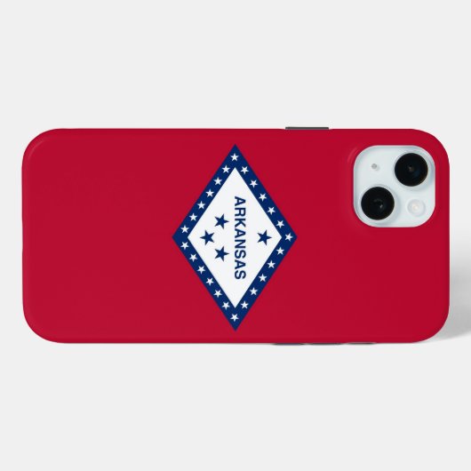 Apple iPhone 15 Plus Case-Mate、Akansas国旗 Case-Mate iPhoneケース (裏面 (横))