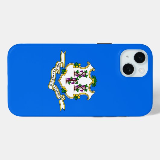 Apple iPhone 15 Plus Case-Mate, Connecticutフラグ Case-Mate iPhoneケース (裏面 (横))