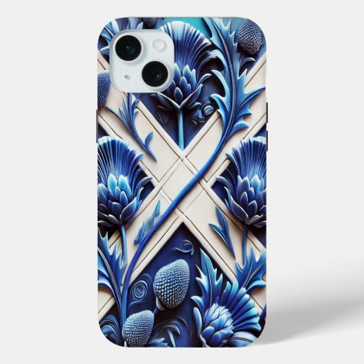 Apple iPhone 15 Plus Case, Scottish Thistles Case-Mate iPhoneケース (裏面)