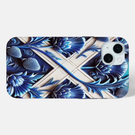 Apple iPhone 15 Plus Case, Scottish Thistles Case-Mate iPhoneケース (裏面 (横))