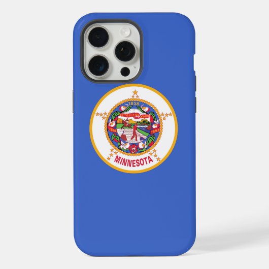 Apple iPhone 15 Pro Maxケース ミネソタ州の旗 iPhoneケース (裏面)