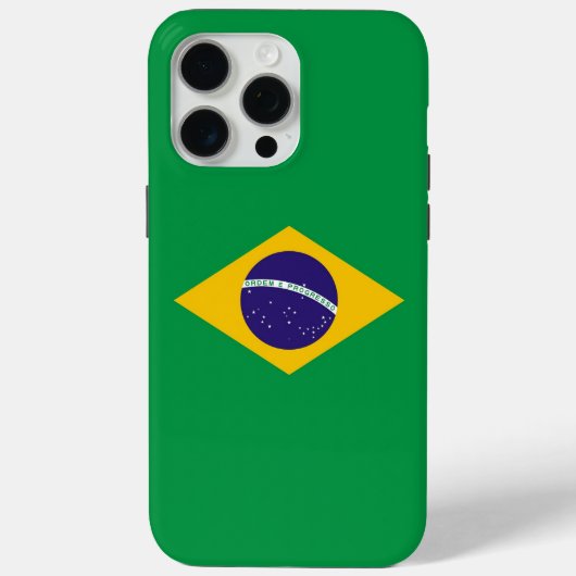 Apple iPhone 15 Pro Max カーゼ ブラジル国旗 Case-Mate iPhoneケース (裏面)