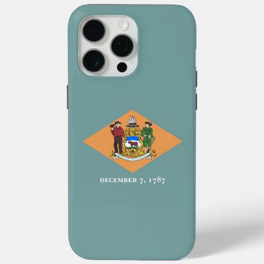 Apple iPhone 15 Pro Max ケース デラウェア州の旗 Case-Mate iPhoneケース (裏面)