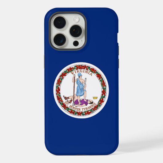 Apple iPhone 15 Pro Max, バージニア州の旗 iPhoneケース (裏面)