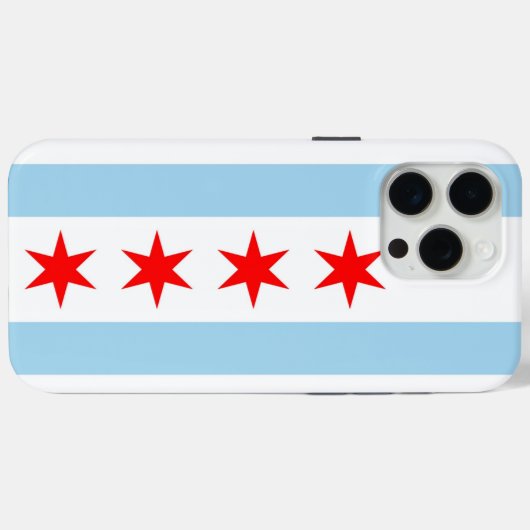 Apple iPhone 15 Pro Max Case, Chicago flag Case-Mate iPhoneケース (裏面 (横))