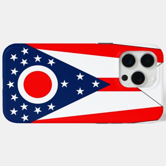 Apple iPhone 15 Pro Max Case, Ohio State Flag Case-Mate iPhoneケース (裏面 (横))