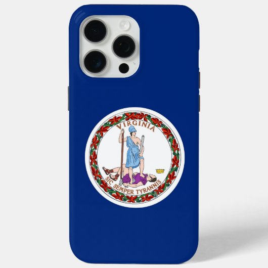 Apple iPhone 15 Pro Max, Virginia State flag Case-Mate iPhoneケース (裏面)