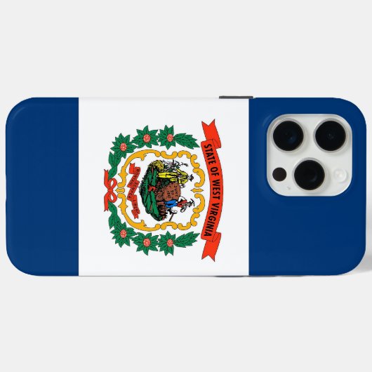 Apple iPhone 15 Pro Max, West Virginia flag Case-Mate iPhoneケース (裏面 (横))