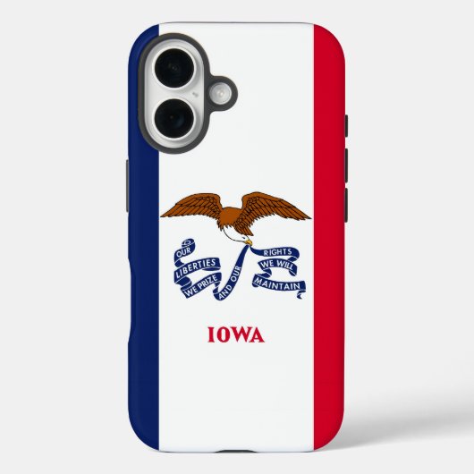 Apple iPhone 16 Case-Mate with Iowa flag Case-Mate iPhoneケース (裏面)