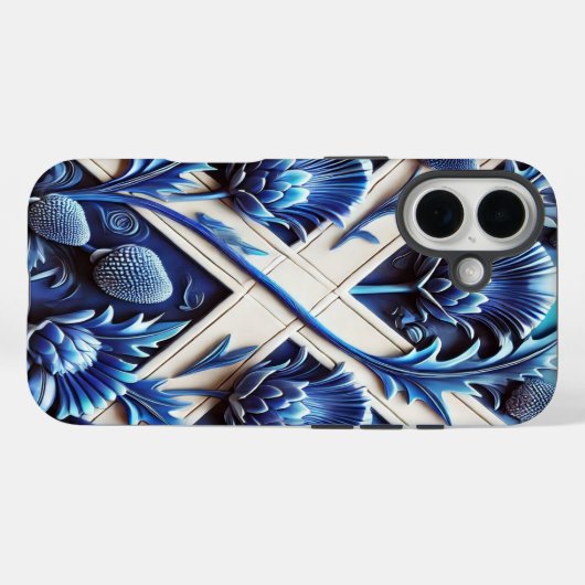 Apple iPhone 16 Case-Mate with Scottish Thistles iPhoneケース (裏面 (横))