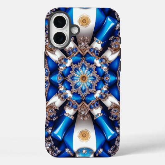 Apple iPhone 16 Plus マット、アルゼンチンの色合い Case-Mate iPhoneケース (裏面)