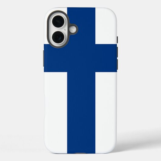 Apple iPhone 16 Plus マット フィンランドの旗 Case-Mate iPhoneケース (裏面)