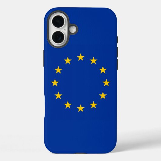 Apple iPhone 16 Plus マット 欧州連合の旗 Case-Mate iPhoneケース (裏面)