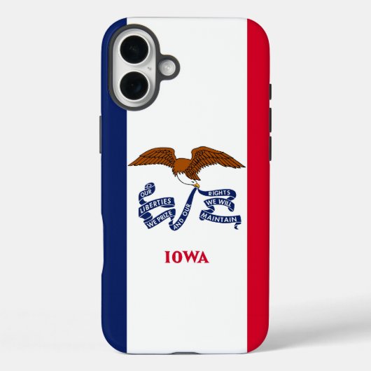 Apple iPhone 16 Plus Case-Mate アイオワ州の旗 iPhoneケース (裏面)