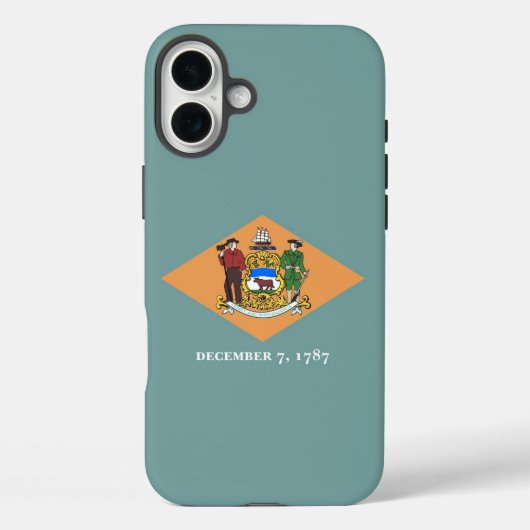 Apple iPhone 16 Plus Case-Mate デラウェア州の旗 iPhoneケース (裏面)