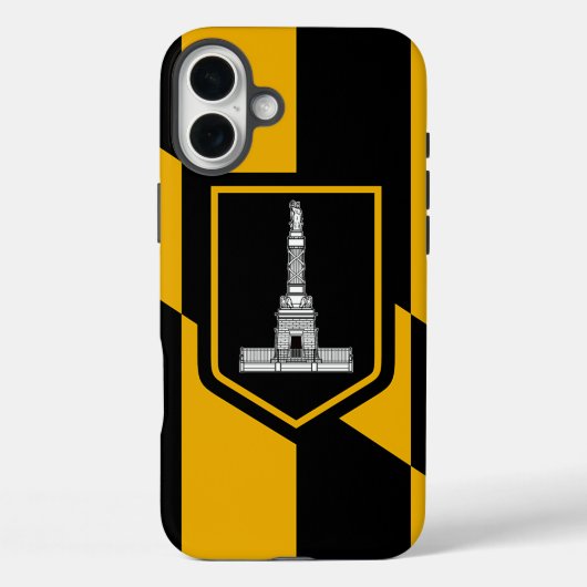 Apple iPhone 16 Plus Case-Mate, Baltimore flag Case-Mate iPhoneケース (裏面)