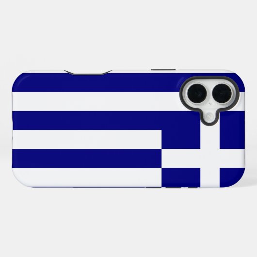 Apple iPhone 16 Plus Mate, Greece flag iPhoneケース (裏面横)