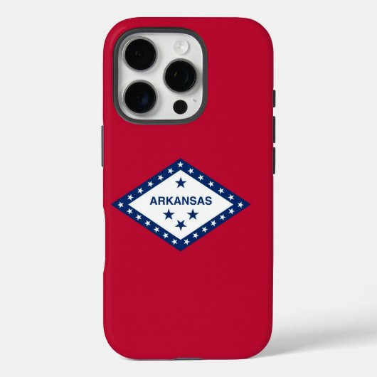 Apple iPhone 16 Proケースメイト、アーカンソー州旗 Case-Mate iPhoneケース (裏面)